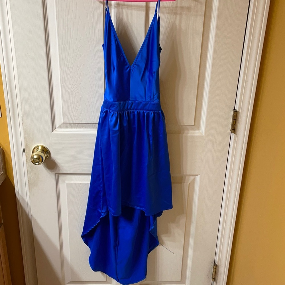 Royal blue high low dress - urban outfitters